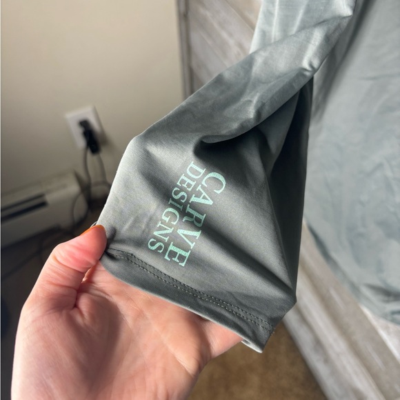 Carver Designs spandex button up surf shirt sun shirt large - Picture 4 of 5